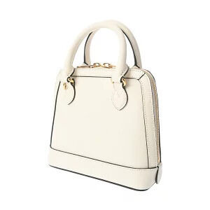 Gucci Bag Top Horsebit Handle Black Leather White Handbag